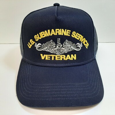 US Navy Submarine Service Veteran Hat Embroidered Baseball Cap Mesh Snapback