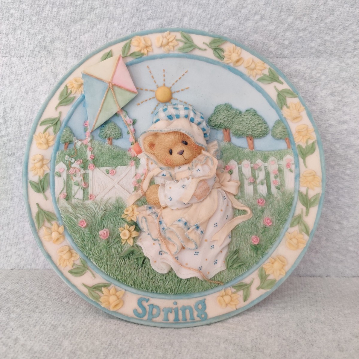 1996 Cherished Teddies FOUR SEASONS Plate Collection - SPRING #6C7