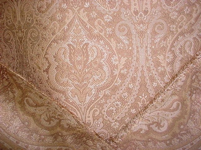 9-3/4 года 21180 антикварная золотая обивочная ткань с цветочным узором пейсли с завитками из парчи - Изображение 4 из 4