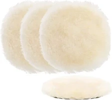 4 PACK 7 Inch Wool Buffing Pads Soft Car Buffer Backing Pads Polishing Wheels