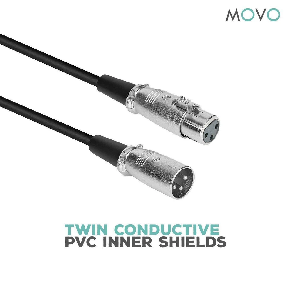 Movo MC-XLR3 Pro Balanced Male-to-Female XLR Microphone Cable 10-foot (3m) - Image 4 of 4