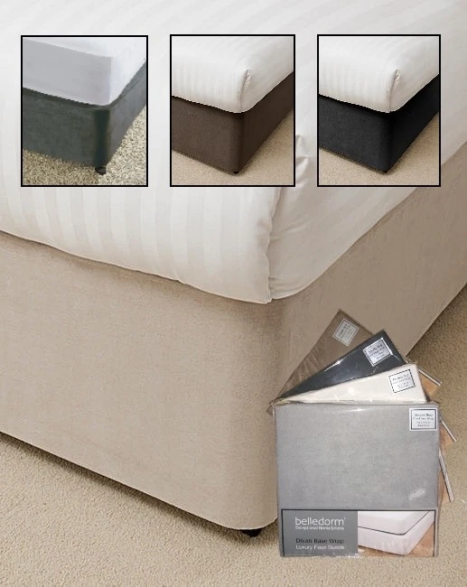Belledorm Divan Bed Base Wrap Faux Suede Deep 19"