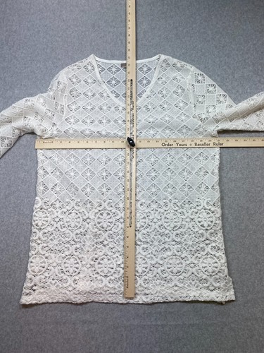 Chicos Shirt Damen Large weiß Spitze Pullover Oberteil romantisch locker Küste Strand - Bild 3 von 7