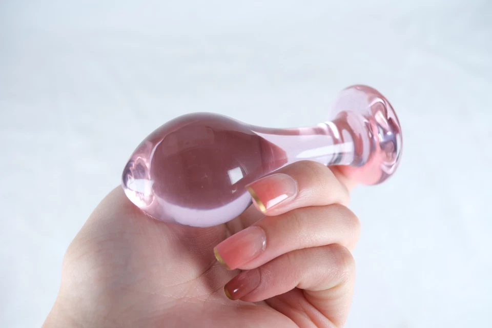 Consolador anal plug butt plug punto G ano juguete sexual masturbación 4 tamaños cristal Foto 2 de 4