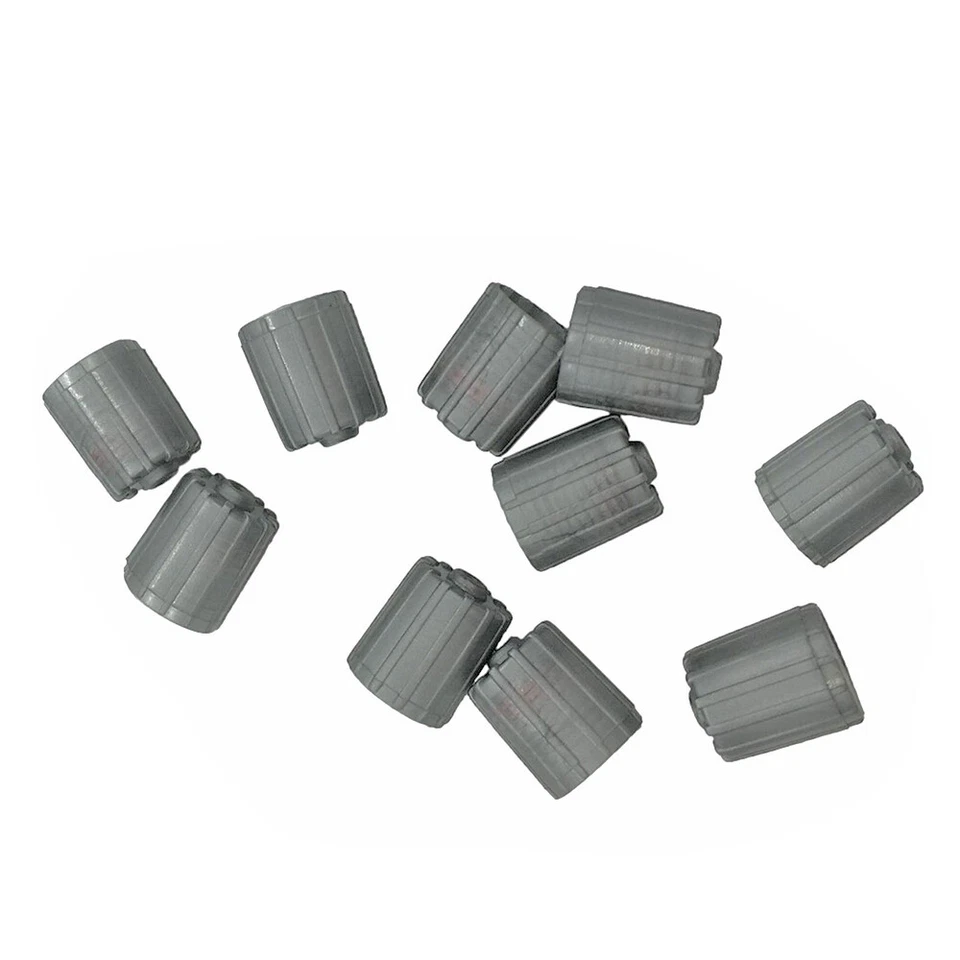 10PC Gray Car Tire Valve Stem Caps TPMS Tyre Caps with Gasket Car-Accessories - Image 3 of 4