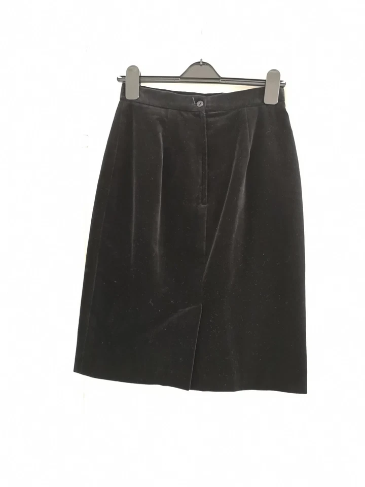 Etam skirt black velvet vintage y2k size 10 - Image 4 of 4