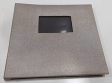 Silver textured Scrapbook 12x12 Album 50 top load page protectors w black pages