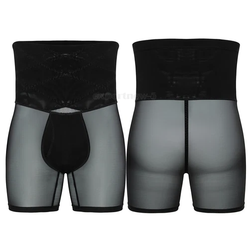 US Herren High Waist Kompression Boxershorts Bauch Slim Mieder Hose Body Shaper - Bild 16 von 30