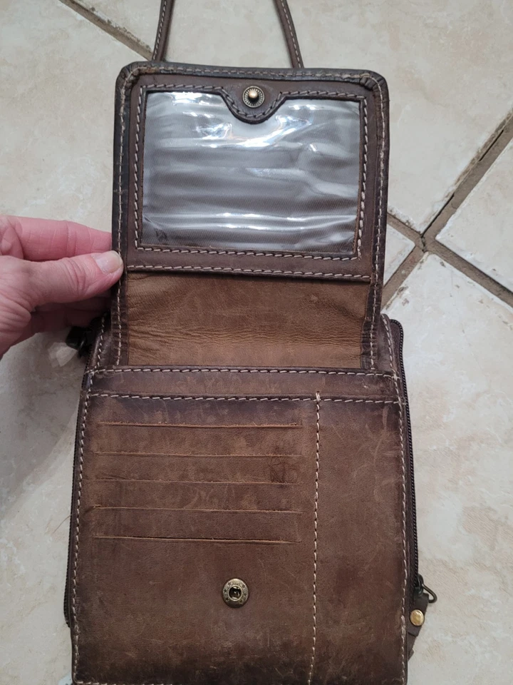 Bolso Bandolera de Cuero STS Ranch Cuero para Mujer Pequeño Marrón Cartera Cartera Cartera Foto 4 de 4