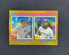 2026 Topps Heritage Chrome Gold Border Jose Caballero Oneil Cruz 27/50 QI95