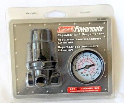 019-0188CT--COLEMAN POWERMATE AIR REGULATOR W/ PRESSURE GAUGE