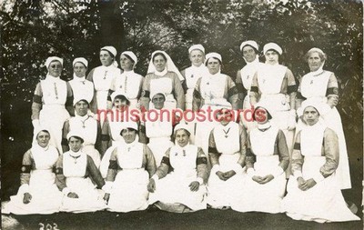 ECHTFOTO-POSTKARTE CRESWELL PFLEGEABTEILUNG IN EDWINSTOWE HALL NOTTINGHAMSHIRE