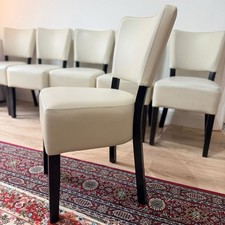 6 Used Leather Dining room Chairs