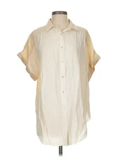 GiGio Women Ivory Short Sleeve Blouse S