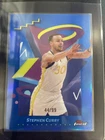 2024 Topps Finest Basketball Blue Refractor Stephen Curry #290