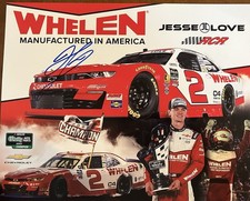 SIGNED 2026 JESSE LOVE "WHELEN ‘25 CHAMP” #2 NASCAR OREILLY SERIES POSTCARD