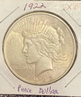 1922 Peace Silver Dollar $1 Philadelphia Mint 90% Silver XF Grade