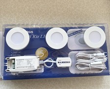 MALMBERGS MD-305 Kit LED 3er Flach Weiß Einbauleuchte Downlight 9W 3000K Dimmbar