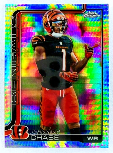 2025 Topps Chrome JA'MARR CHASE #58 Prism Refractor - Cincinnati Bengals