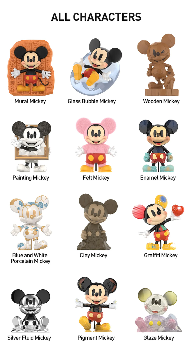 POP MART DISNEY MICKEY BOUNDLESS CREATIVITY SERIES FIGURES 3.94