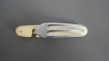 Antike Klappgabel um 1910 mit Griffschalen aus Bein/ Celluloid Taschen-Reisebeck