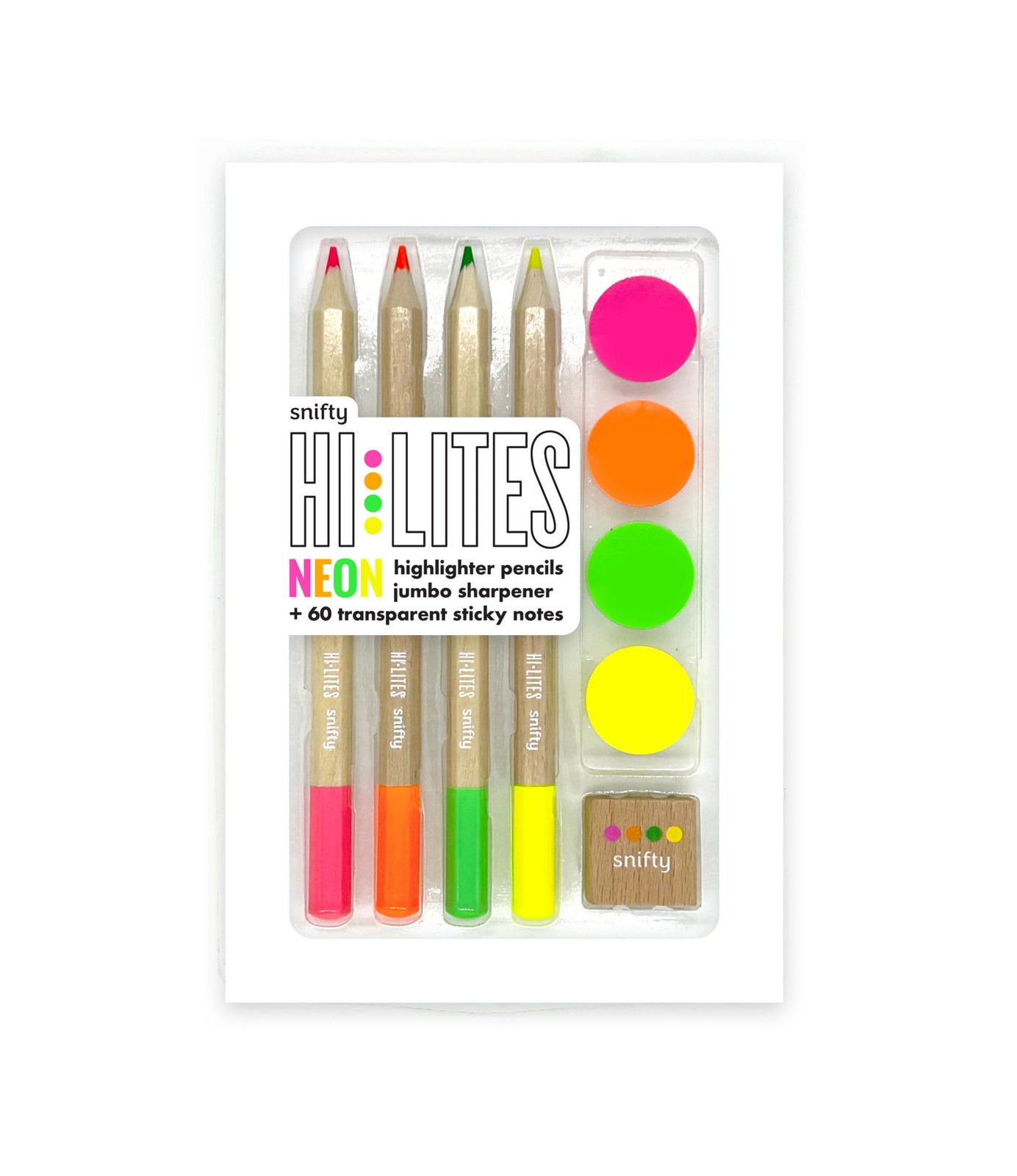 SNIFTY Hi Lites Neon Highlighter Pencil, Set of 4