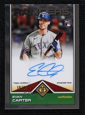 2024 Topps Transcendent Collection Icons Chrome 19/25 Evan Carter Auto 6fs