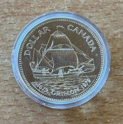 Kanada 1 Dollar 1979 Segelschiff Griffon Silber Gedenkmünze PL Zertifikat - Bild 1 von 4