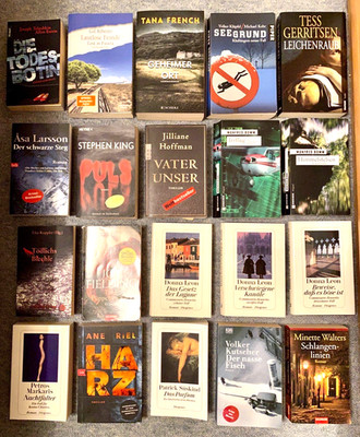 Bücherpaket Krimis Thriller- 20 Bücher: J.Hoffman, P.Süskind, D.Leon, S.King 