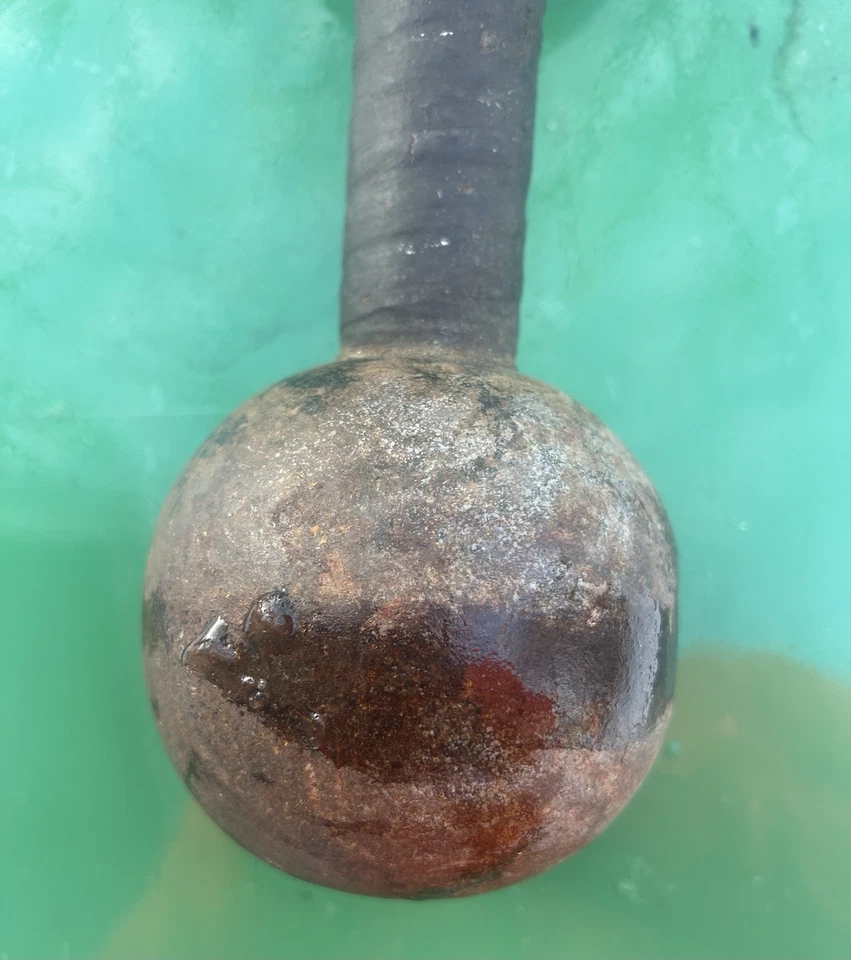 ¡Raro! Antigua Mancuerna Globo Hierro Fundido 20 Libras Era Hombre Fuerte ¡Envío Gratis! Foto 4 de 4