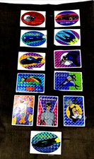 Rare 1993 Batman The Animated Series Holographic Figures Vehicles 12 Stickers