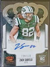 2013 Panini Crown Royale Silver Die-Cut Signatures Zach Sudfeld RC #200 094/125