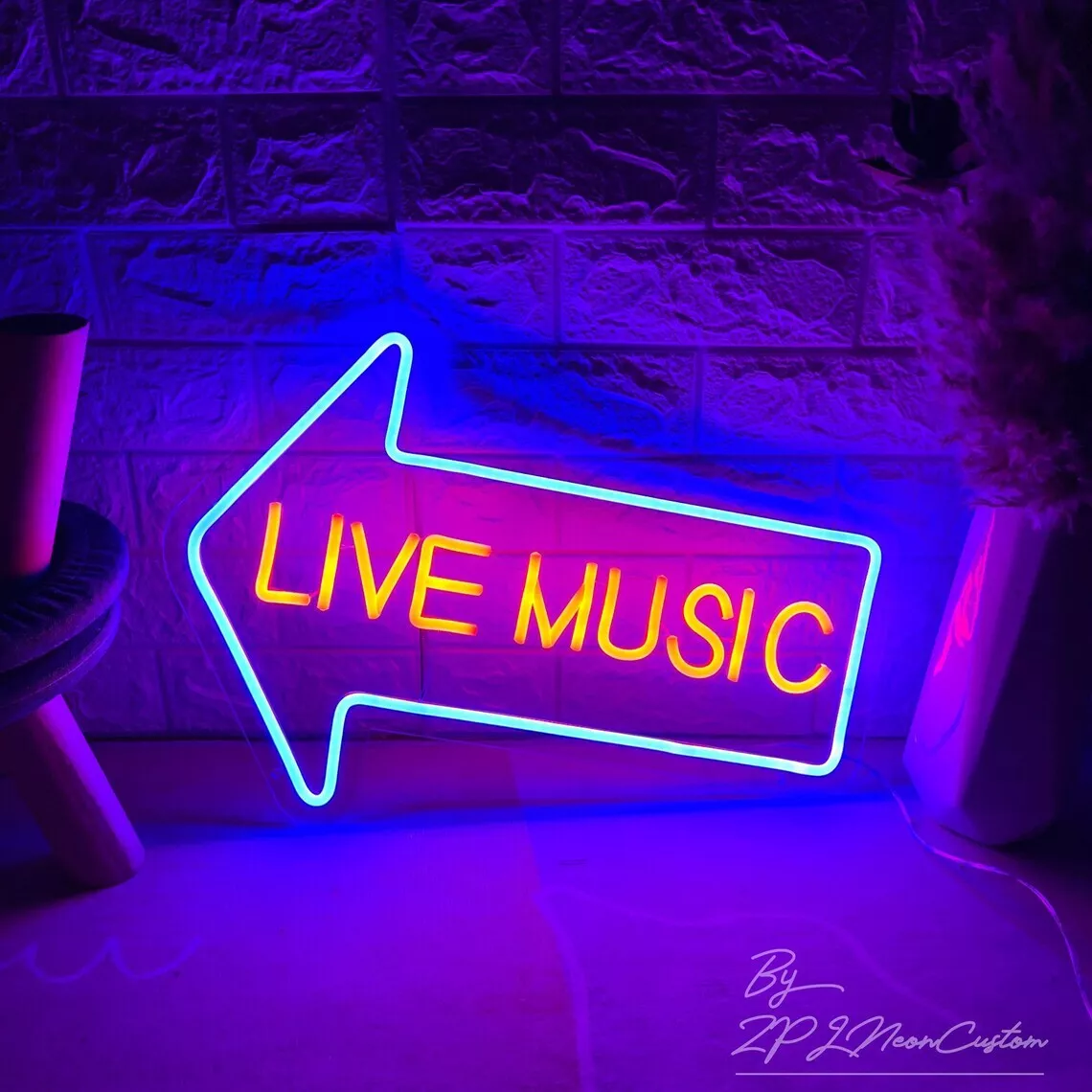 Live Music Neon Sign