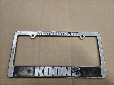 Koons Toyota Westminster Maryland MD Vintage License Plate Tag Frame Holder Logo