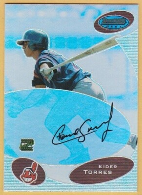 2003 Bowman's Best #ET Eider Torres FY Autograph RC Cleveland Indians