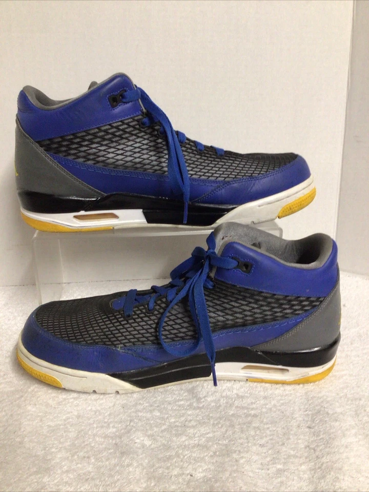 Nike Air Jordan Flight Club 80’s Game Royal Cinza Preto Azul Masculino 11.5 - Imagem 2 de 4