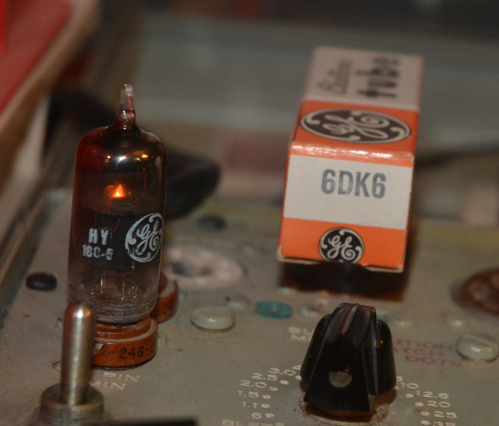 GE 6DK6 Vacuum Tube NOS - Tested Good on TV-7D/U Tester