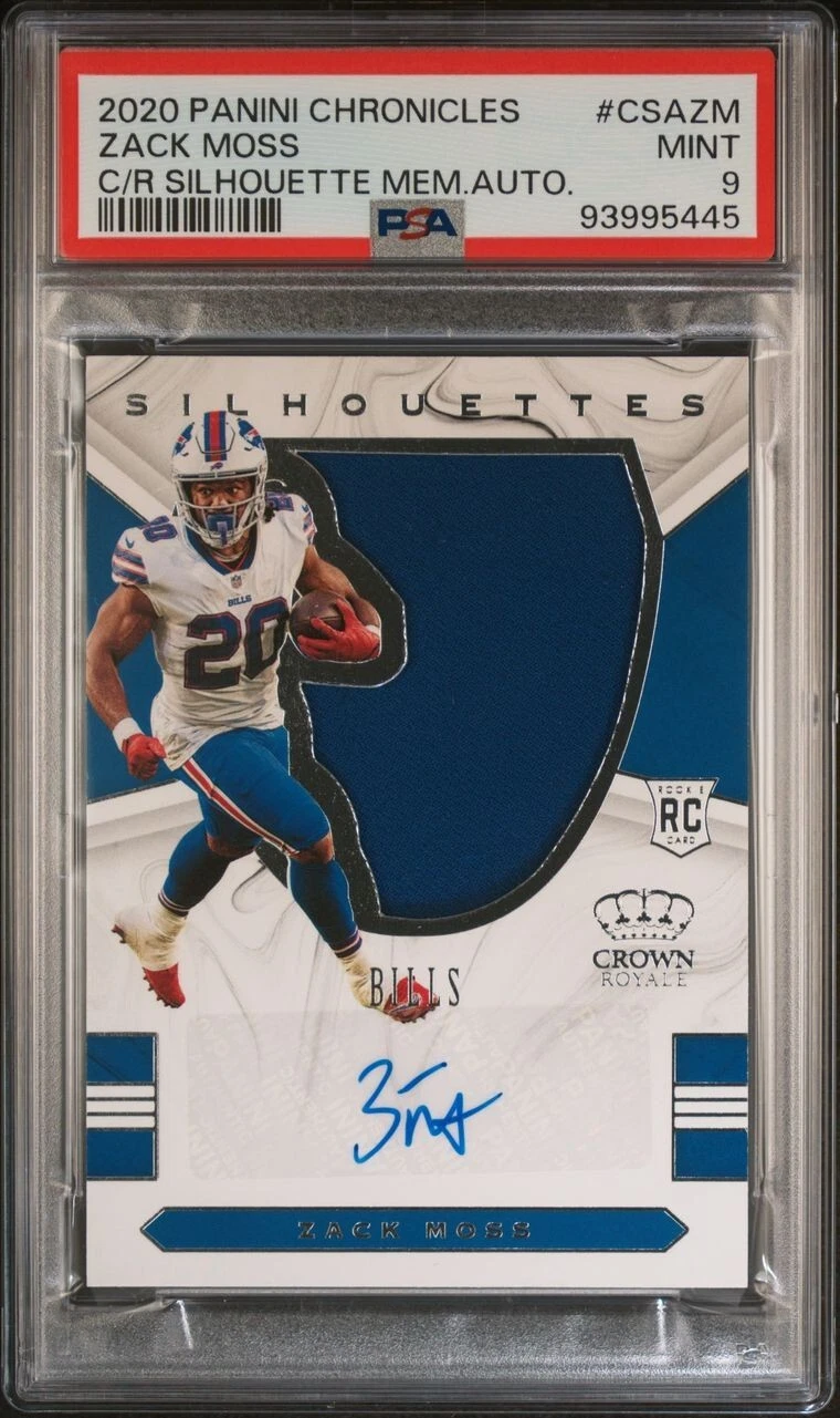 Zack Moss Panini Chronicles Crown Royale Silhouette Memorabilia Autographs #CSAZM Base