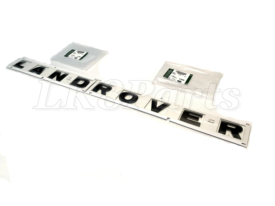 LR3 LR4 Front Hood Land Rover Name Plate Lettering in Gloss Black Finish Genuine - Image 2 of 4