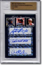 Austin Romine Jose Tabata Andrew Brackman Autograph Rookie Auto BGS #/5