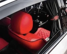 Junctionproduce Genuine Vip Curtains Blackred 1pair