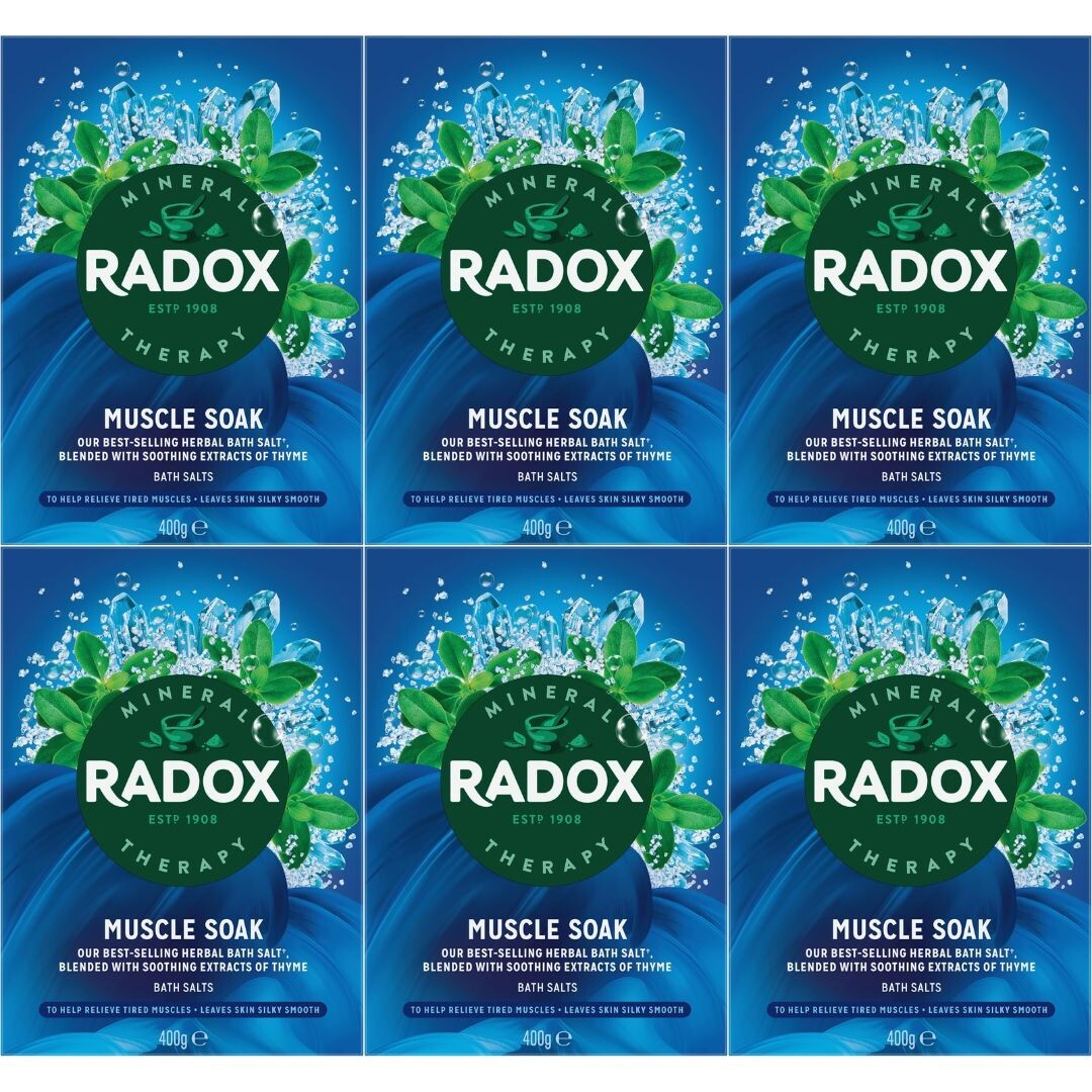Radox Muscle Soak Bath Salts 400g x6 Relaxation Pain Relief - Image 18