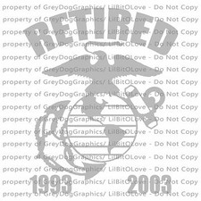 Custom USMC Retired Vinyl Decal with EGA  DATES United States Marine Corps