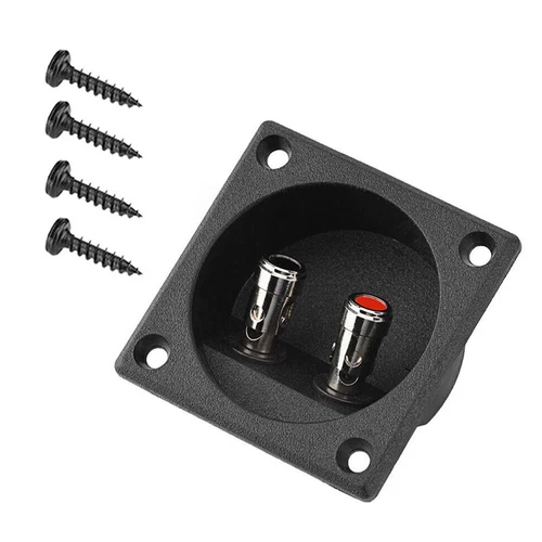 4x Lautsprecher Box Terminal 2 Draht Rund Feder Cup Stecker Subwoofer Gehäuse - Bild 5 von 14