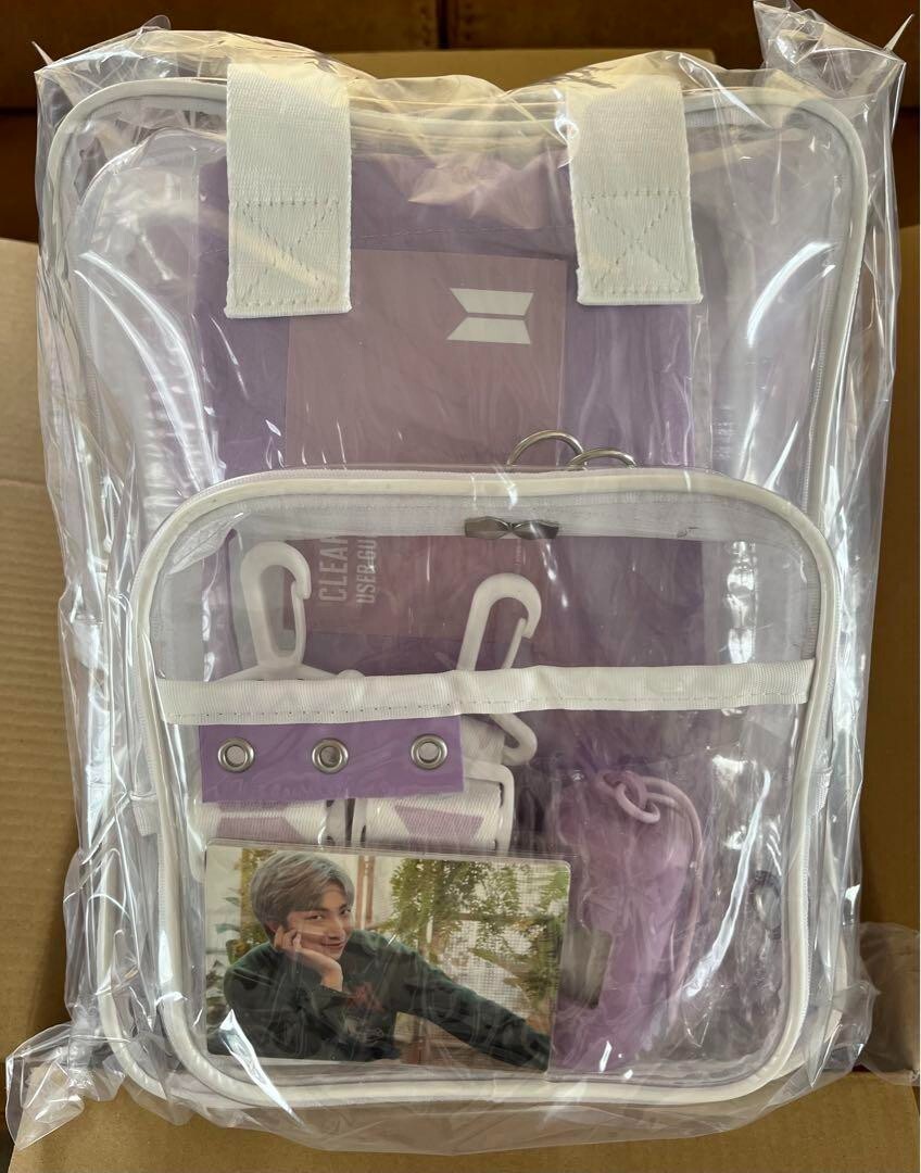 BTS MERCH BOX #7 Clear bag Inner Pouch Trash case Photo card