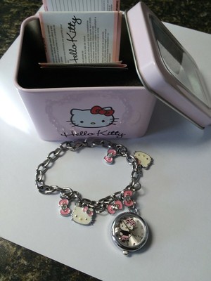 Hello Kitty Charm Bracelet Watch New With Box Ebay