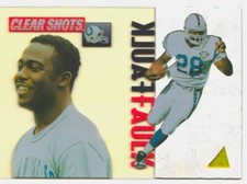 MARSHALL FAULK 1995 Pinnacle football CLEAR SHOTS insert card Indianapolis Colts