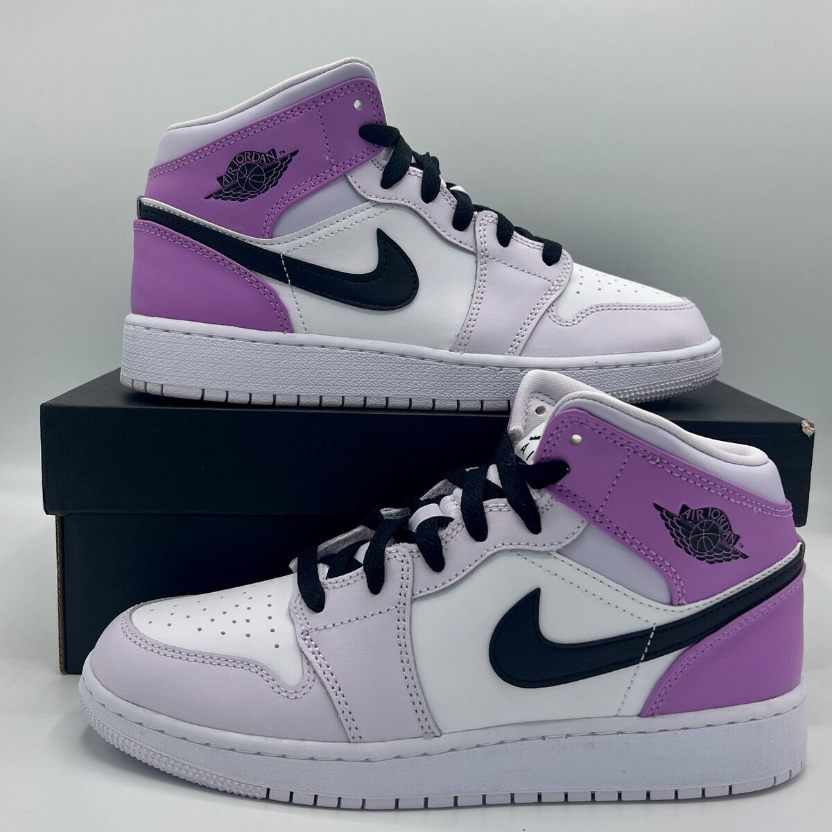 Jordan, Shoes, Jordan S Mid Light Purple With A Light Blue White Shoe  Laces