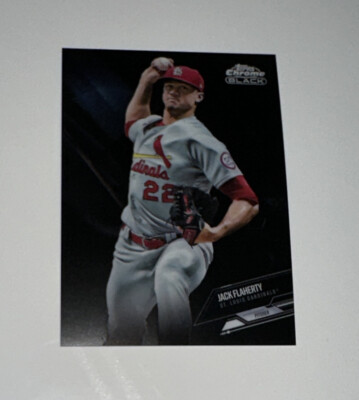 2021 Topps Chrome Black JACK FLAHERTY Rare BASEBALL CARD #46 St Louis Cardinals 2021 Topps Chrome Black JACK FLAHERTY Rare BASEBALL CARD #46 St Louis Cardinals
