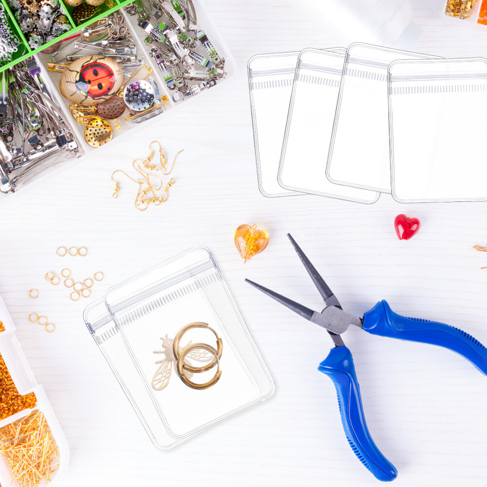 600 pcs Jewelry Bags Clear Packing Bags Lock Seal Zip Bags Party Treats Bags eBay